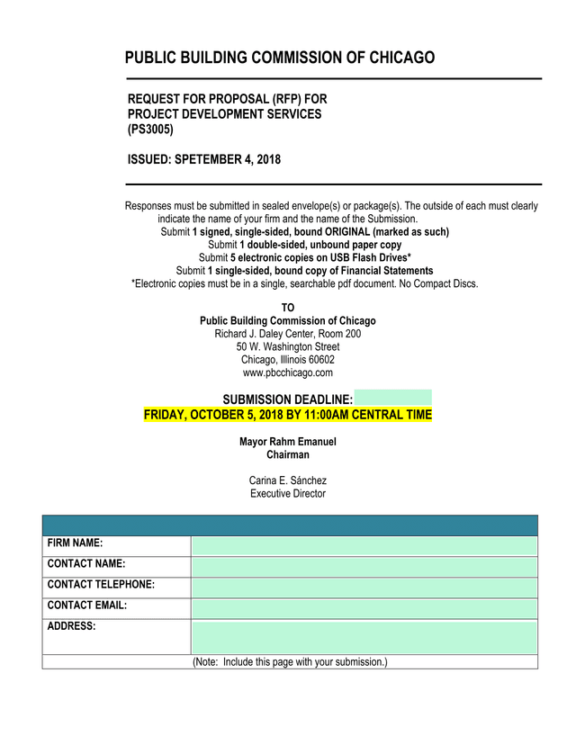 Request For Proposal (RFP) For Project Development Services screenshot