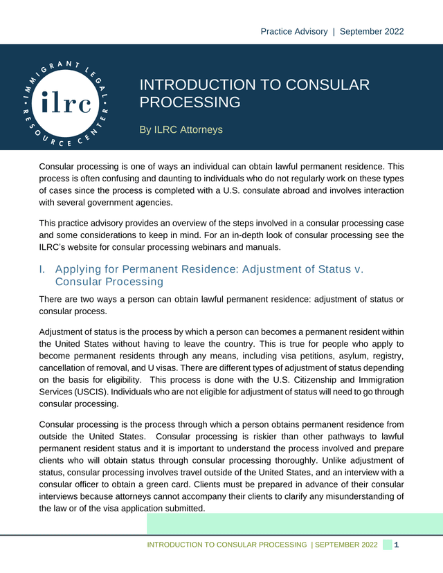 Introduction To Consular Processing screenshot
