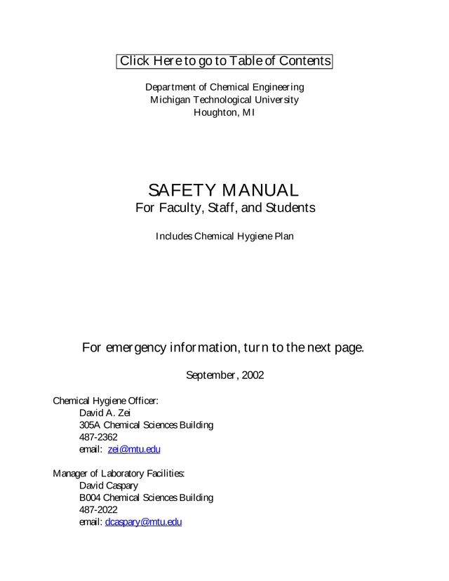 Safety Manual screenshot