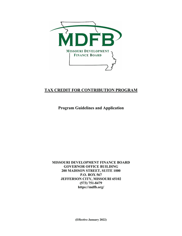 Tax Credit For Contribution Program screenshot