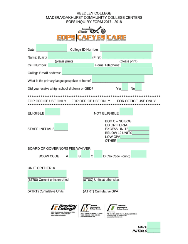 EOPS Inquiry Form 2017   2018 screenshot