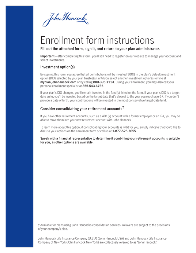 My Enrollment Form screenshot