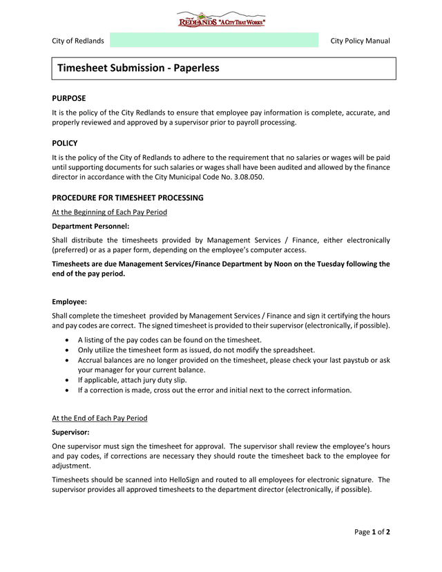 Timesheet Submission   Paperless screenshot