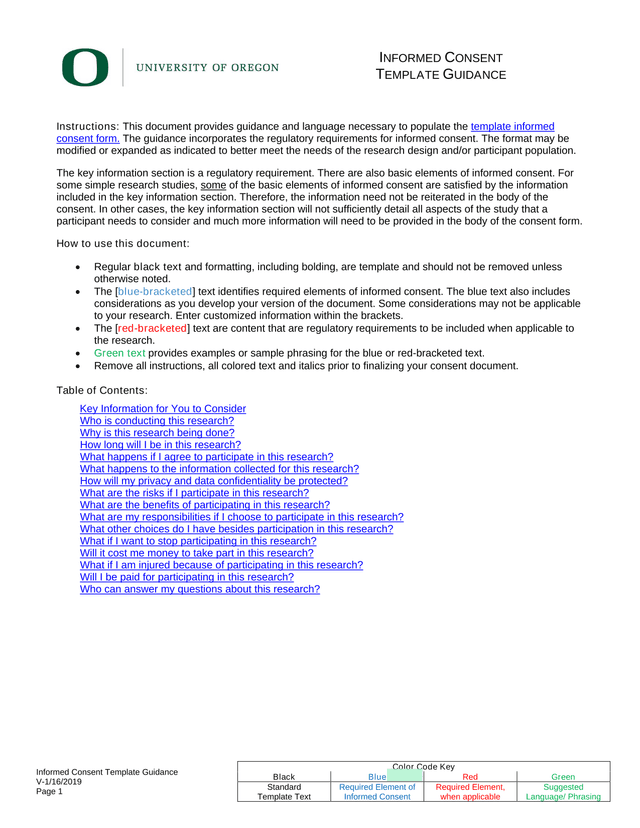 Informed Consent Template Guidance screenshot