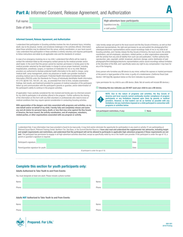 Informed Consent, Release Agreement, And Authorization screenshot