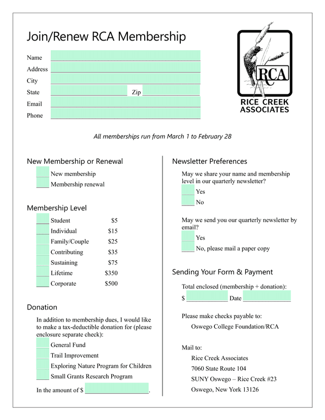 JoinRenew RCA Membership screenshot