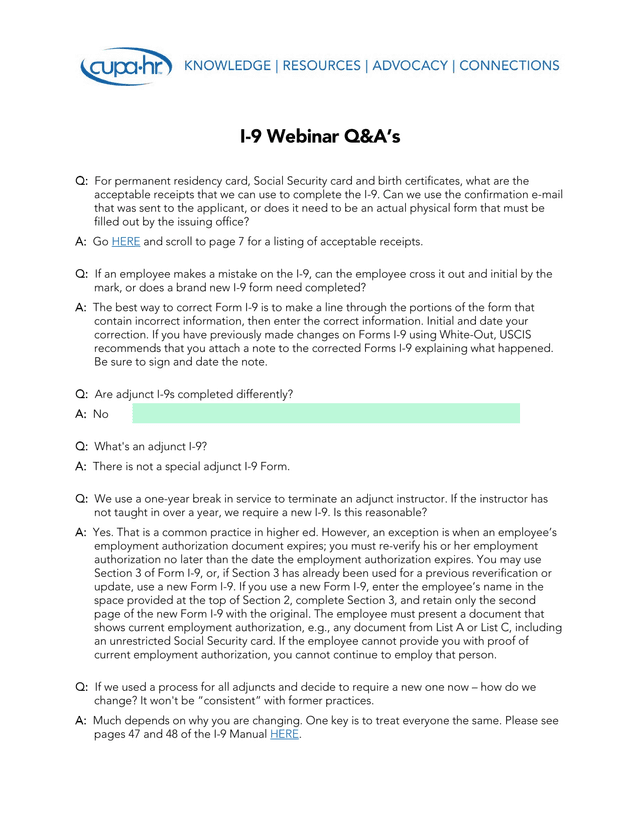 I 9 Webinar QAS screenshot