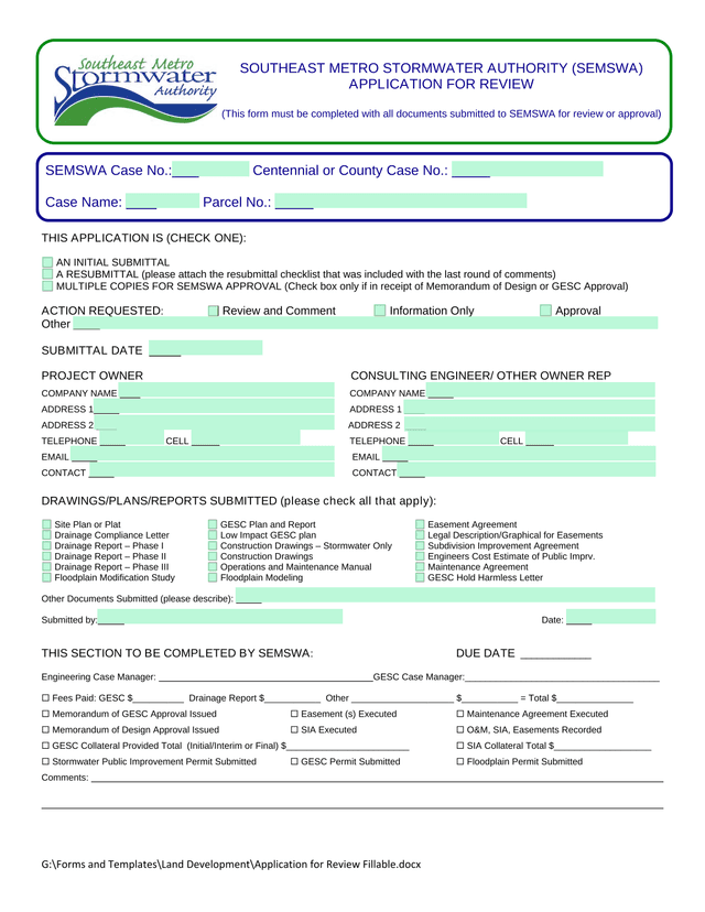 Application For Review screenshot