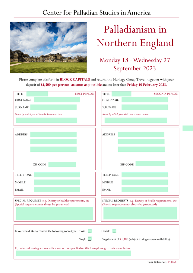 Palladianism In Northern England Tour Application screenshot