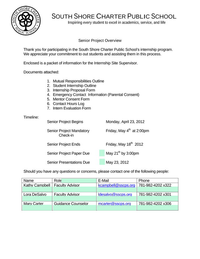 Senior Project Overview screenshot