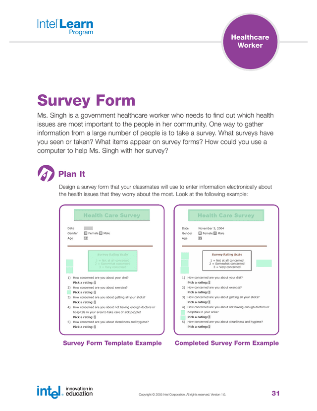 Survey Form screenshot