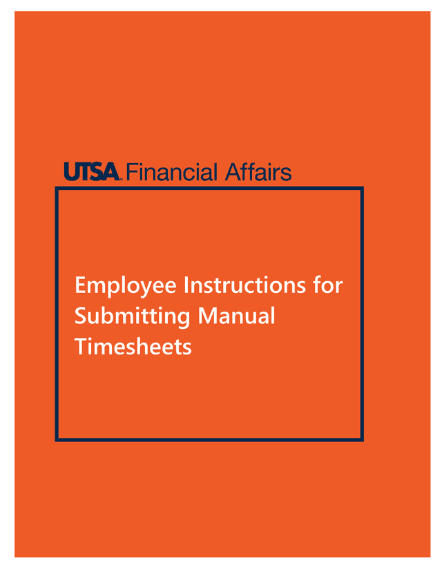 Employee Instructions For Submitting Manual Timesheets screenshot