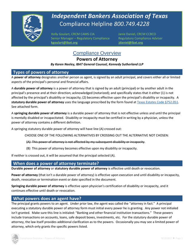 Compliance Overview  Powers Of Attorney screenshot