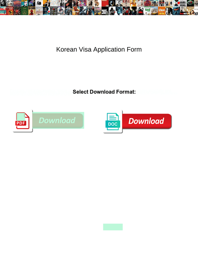 Korean Visa Application Form screenshot