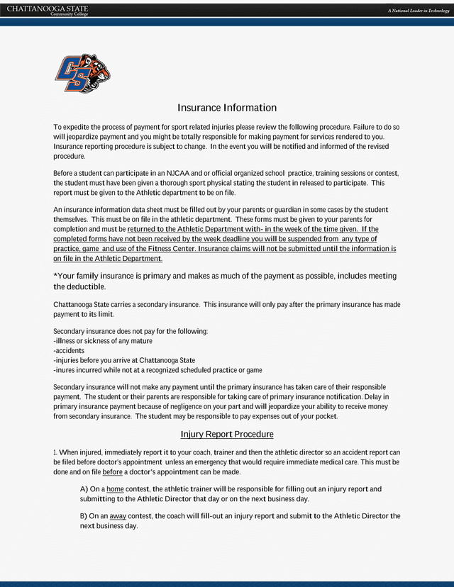 Insurance Information screenshot