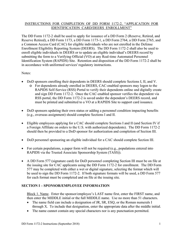 DD Form 1172 2 Instructions screenshot