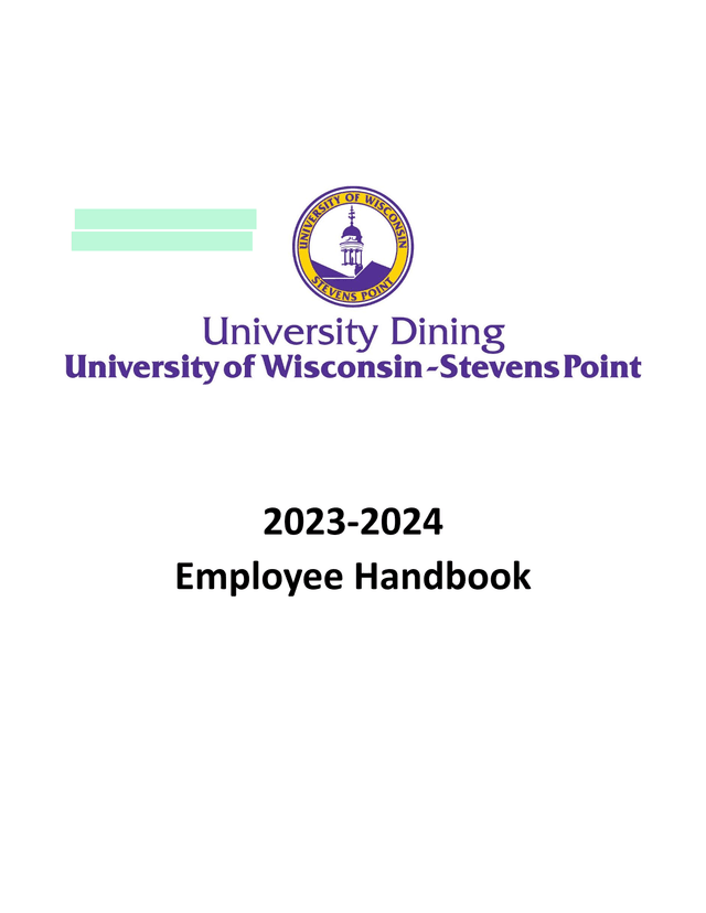 2023 2024 Employee Handbook screenshot