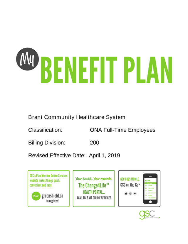 My Benefit Plan Summary screenshot