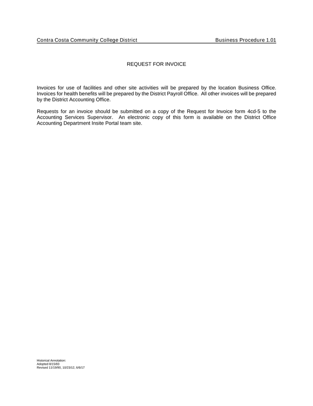 Request For Invoice screenshot