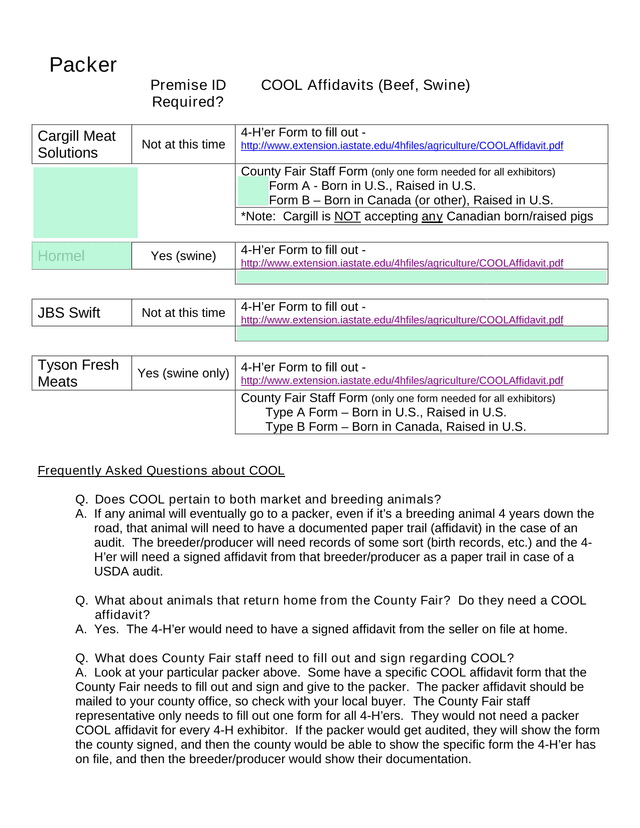 COOL Affidavits (Beef, Swine) screenshot