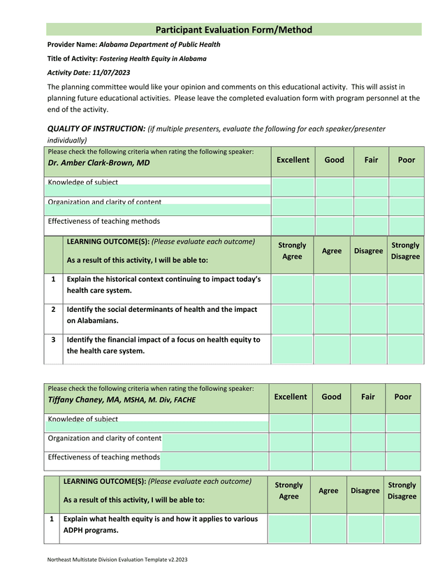 Northeast Multistate Division Evaluation Template V2.2023 screenshot