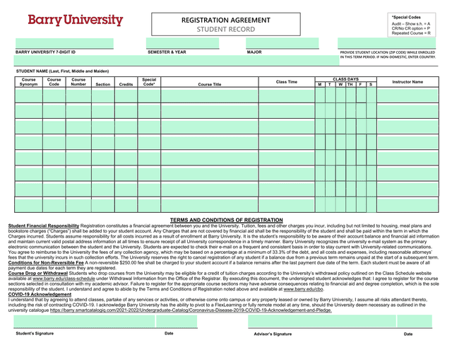 Terms And Conditions Of Registration screenshot