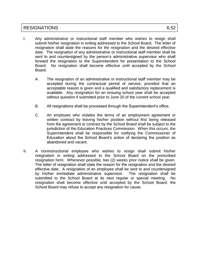 RESIGNATIONS screenshot