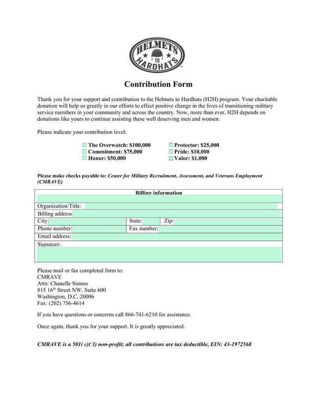 Overwatch Contribution Form screenshot