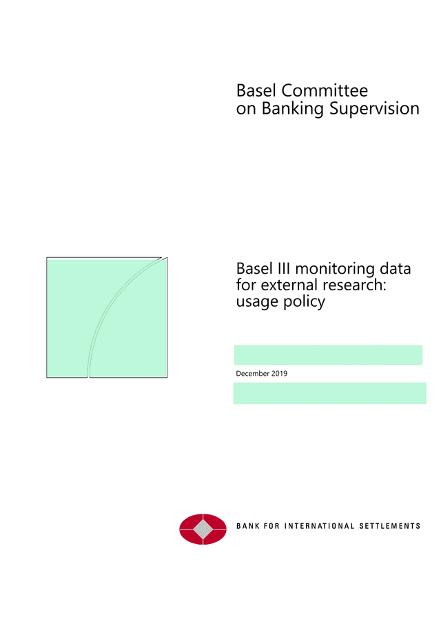 Basel III Monitoring Data For External Research Usage Policy screenshot