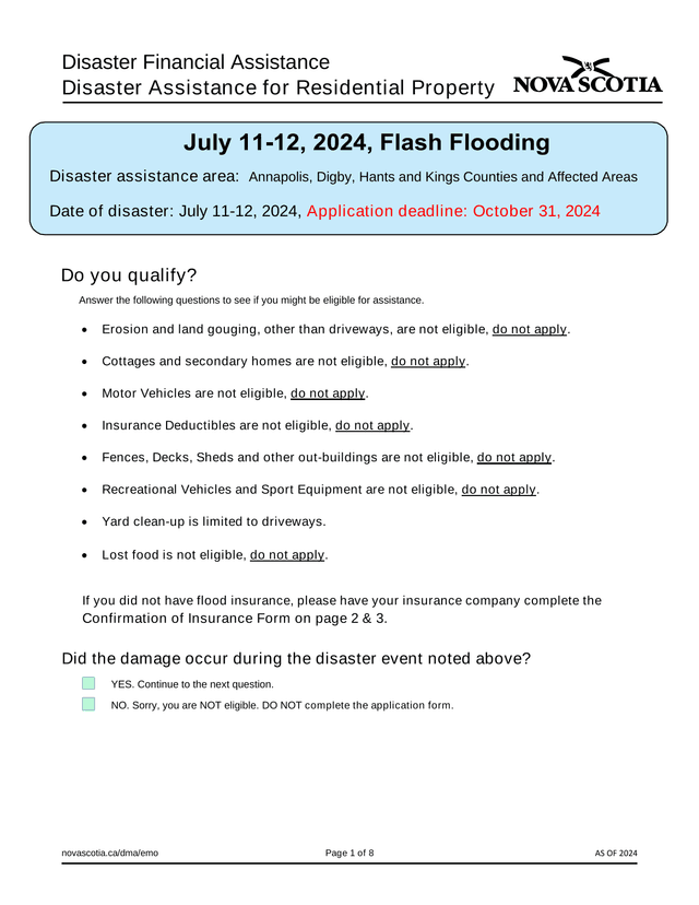 Disaster Financial Assistance screenshot