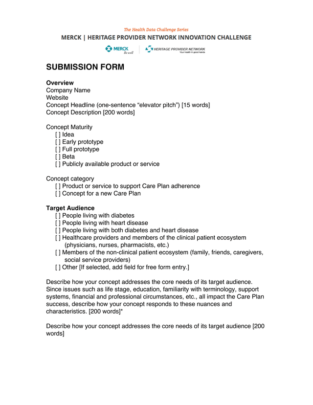 SUBMISSION FORM screenshot