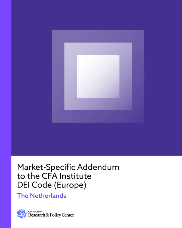 Market Specific Addendum To The CFA Institute DEI Code (Europe)   The Netherlands screenshot