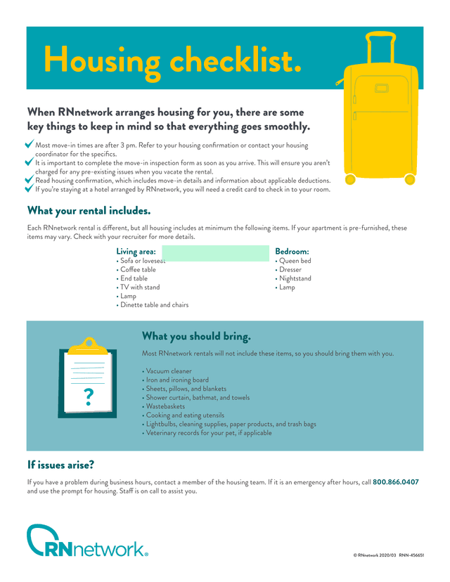 RNnetwork Housing Checklist screenshot