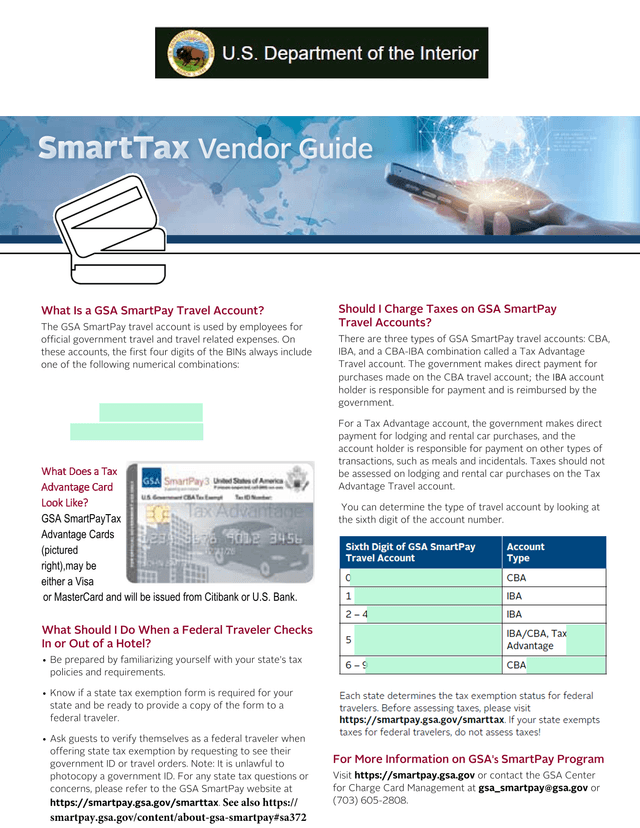 SmartTax Vendor Guide screenshot
