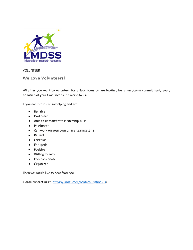 Volunteer Application screenshot