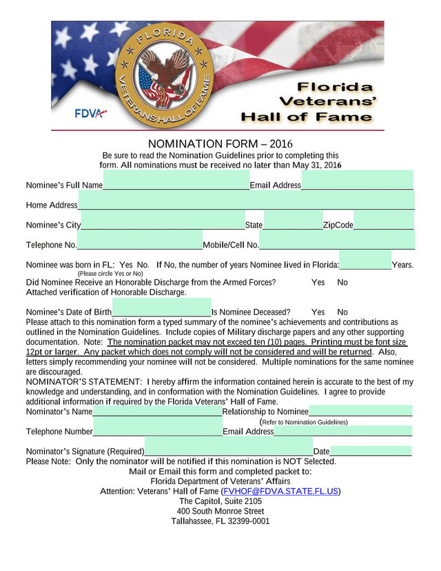 NOMINATION FORM  2016 screenshot