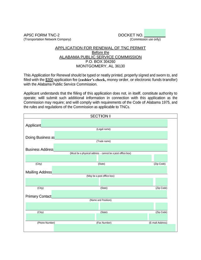 APSC FORM TNC 2 screenshot