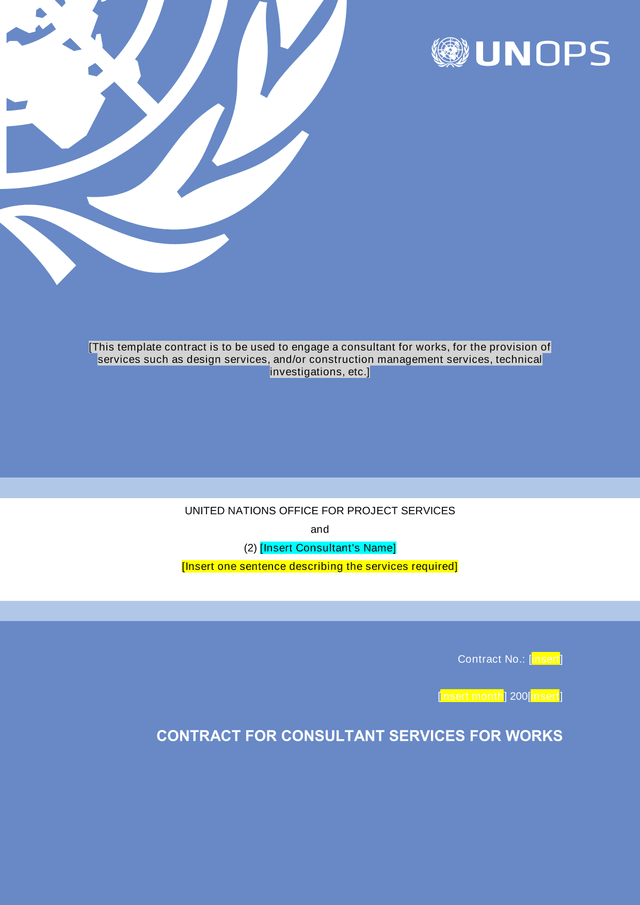 Contract For Consultant Services For Works screenshot
