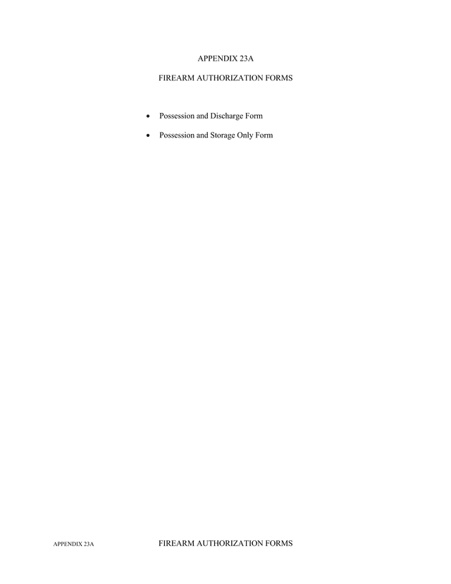 FIREARM AUTHORIZATION FORM screenshot