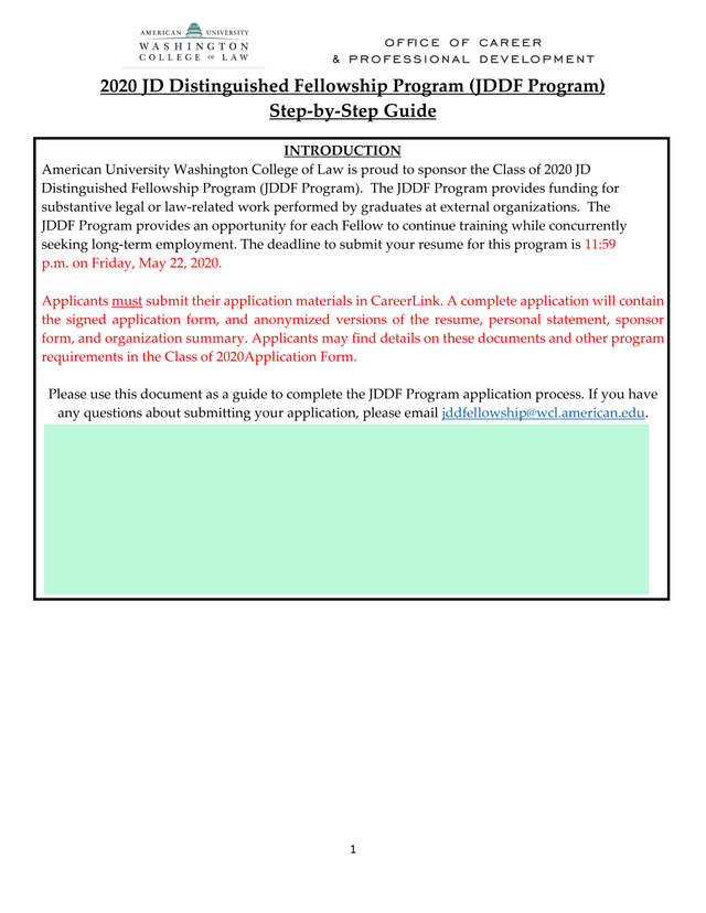 2020 JD Distinguished Fellowship Program (JDDF Program) Step By Step Guide screenshot