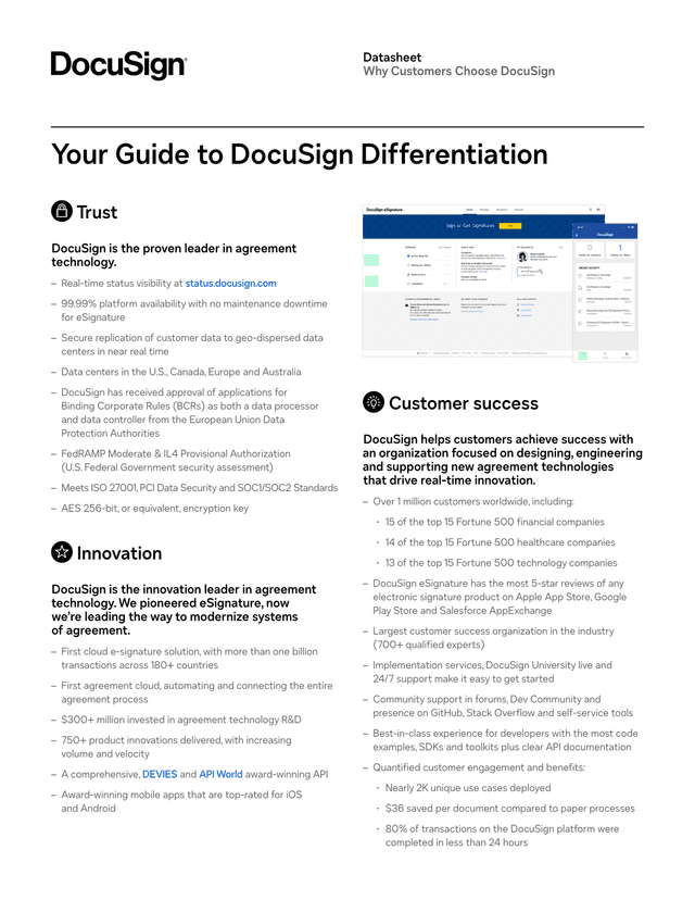 Your Guide To DocuSign Differentiation screenshot
