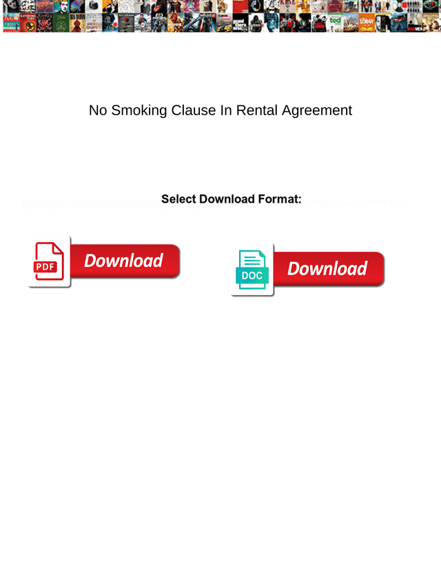 No Smoking Clause In Rental Agreement screenshot