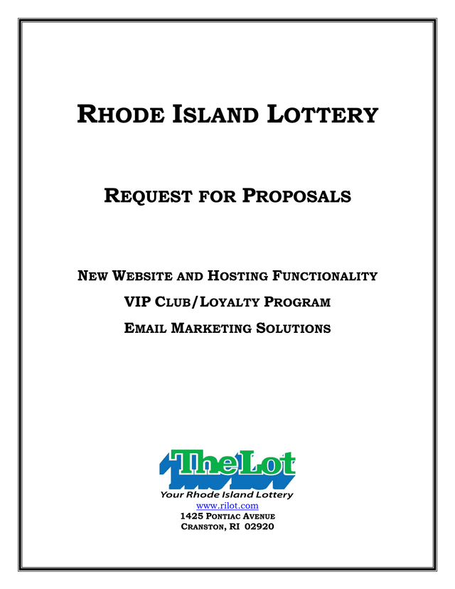 REQUEST FOR PROPOSALS   NEW WEBSITE AND HOSTING FUNCTIONALITY screenshot