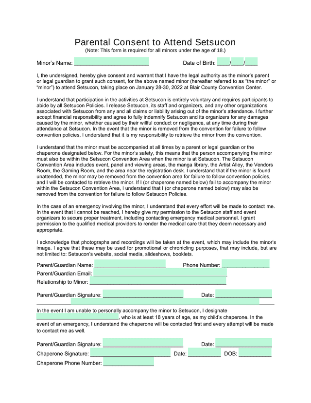 Parental Consent To Attend Setsucon screenshot