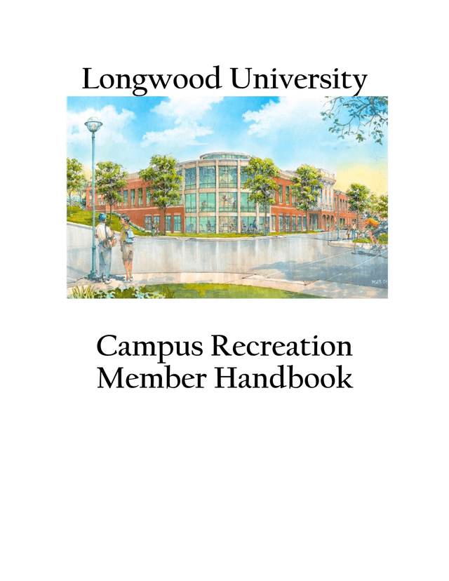 Longwood University Campus Recreation Member Handbook screenshot