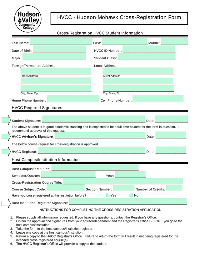 HVCC   Hudson Mohawk Cross Registration Form screenshot