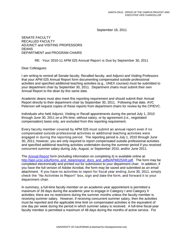 APM 025 Annual Report screenshot