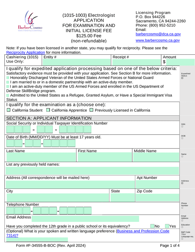 Form F 34555 B BOC (Rev. April 2024) screenshot