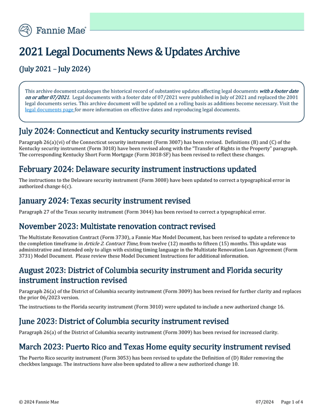 2021 Legal Documents News  Updates Archive screenshot