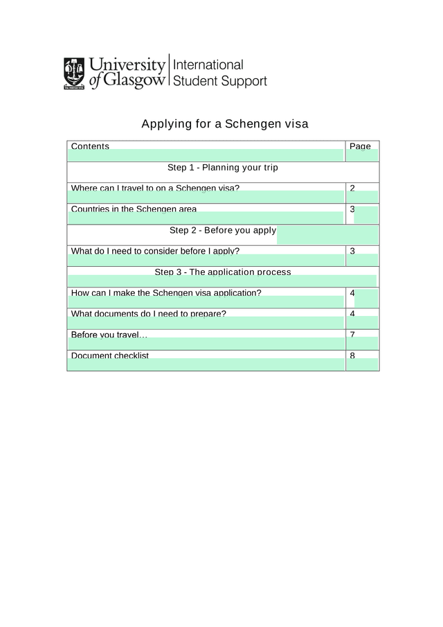 Applying For A Schengen Visa screenshot